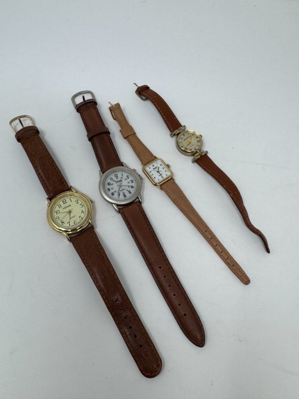 Lot of 4 Vintage Watches Tested Working Gruen Precision Tank Military Style